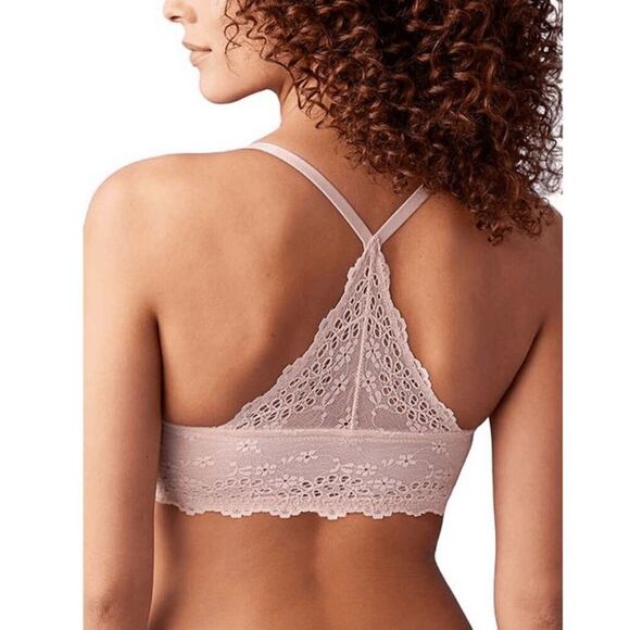 B. Tempt'd by Wacoal NWT size 32DD pink underwire bra Eyelet Front Close T-Shirt - Picture 2 of 8